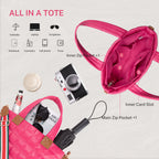 Quilted Puffer Tote Bag with Adjustable Crossbody Strap