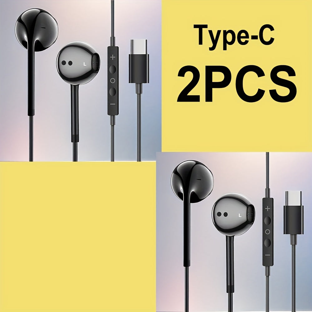 Wired Headphones Compatible with iPhone Earbuds with 3.5mm Or USB Type C Plug Earphones Built-In Microphone & Volume Control Compatible with iPhone/iPad/Android/Laptop/PC/Computer for Samsung And Other 3.5mm Or USB Type C Jac