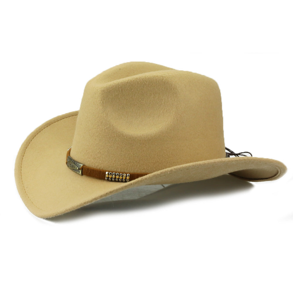 Classic Woolen Felt Cowboy Hat with Minimalist Accent Band