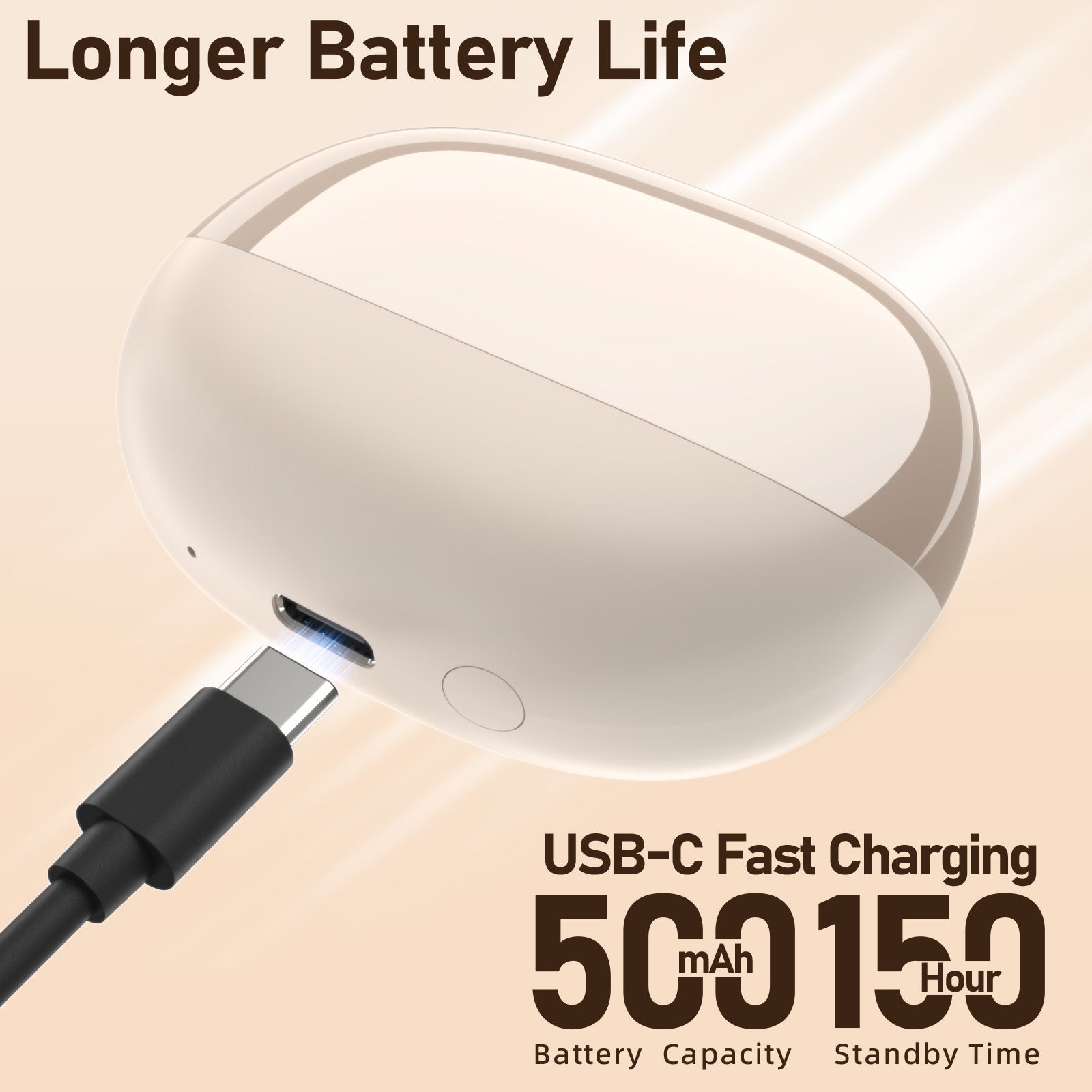 2026 New Wireless Earbuds | ENC Noise Cancellation, Lightweight In-Ear Design with Dual Microphones, Immersive Sound and Bass, Compatible with Apple and Android Systems