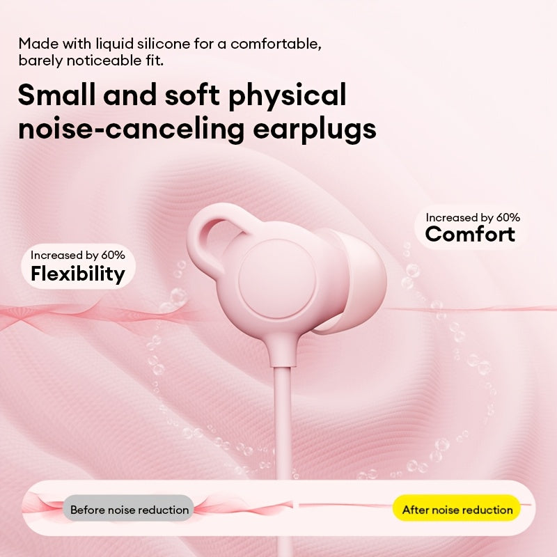 Lenovo YF44 3.5mm Comfort-Fit Wired Earphones | Ideal for Relaxation and Daily Use, Features Cloud-Like Silicone Material and 6mm High-Definition Speaker, Perfect for Indoor Rest and Long-Time Comfort