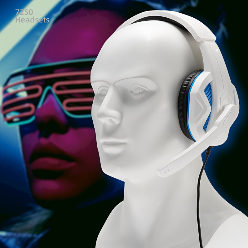 White Gaming Headset with Detachable Mic, Ergonomic Design for PS4, PS5, Xbox 360, Xbox One, Switch & Mobile Gaming - Comfortable Wired Over-Ear Headphones with Noise Isolation & Volume Control, Pc Gaming Accessory | Modern H