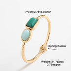 Vintage Geometric Textured Cuff Bracelet