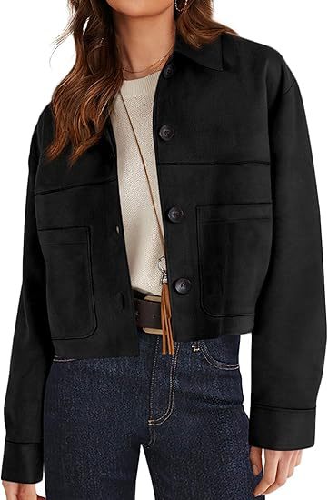 Casual Faux Suede Short Jacket Coat