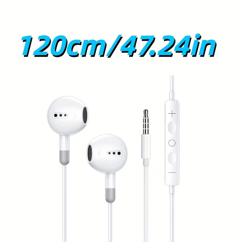 3.5mm Wired In-Ear Headphones with Powerful Bass, High-Quality Sound Quality, Suitable for Men and Women as Gifts, 3.5mm Audio Jack Compatible with Desktop Computers, Laptops/Tablets, etc. Christmas Gift