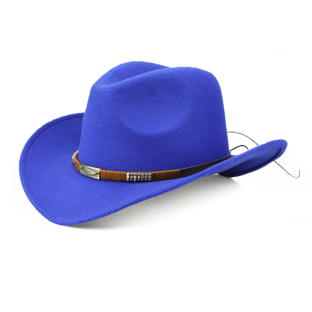 Classic Woolen Felt Cowboy Hat with Minimalist Accent Band