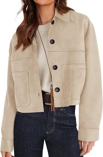 Casual Faux Suede Short Jacket Coat
