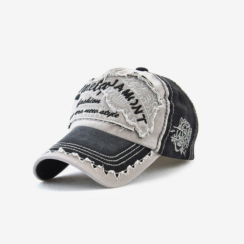 Embroidered Outdoor Leisure Tiger Head Sun Hat