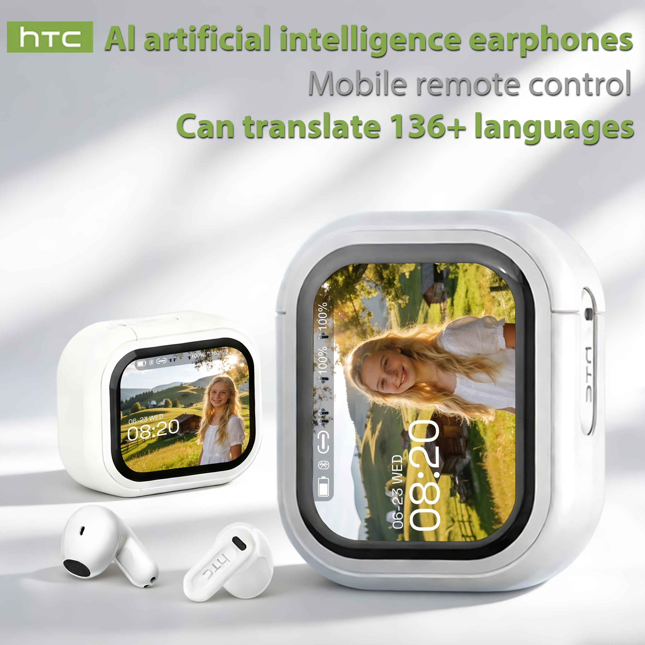 1 X 2026 Model AI Real-Time Translation Smart Earbuds, Bidirectional Translation Earphones, Portable Translation Earbuds Compatible with IOS and Android Systems for Music and Calls, Wireless V6.0 Low Latency, Active Noise Can