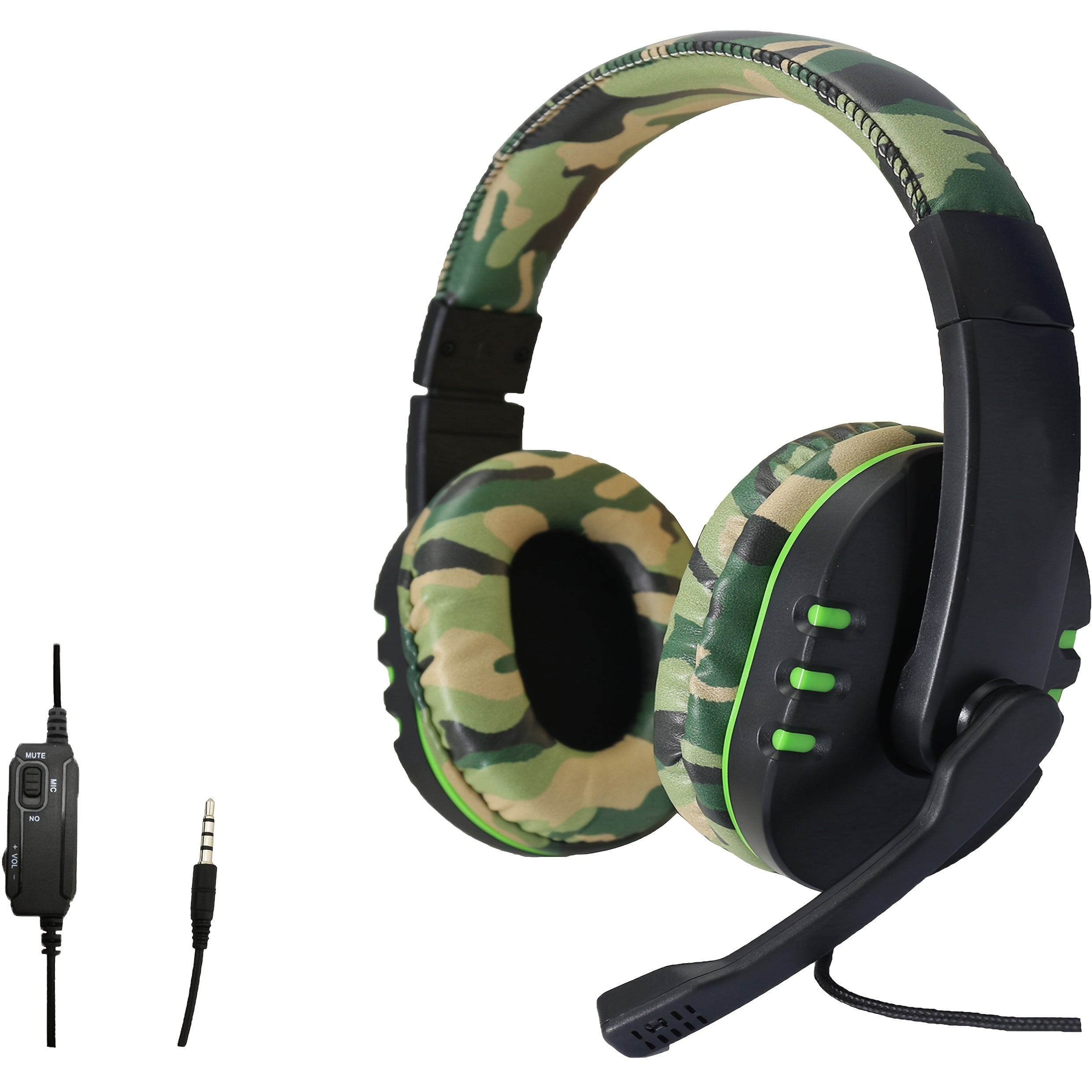 Suitable for PS5, PS4, Xbox, Mac - Sound Isolation, Volume Control, 3.5 Mm Jack, Retractable Cable, Headphones, Wired Gaming Headset with Microphone