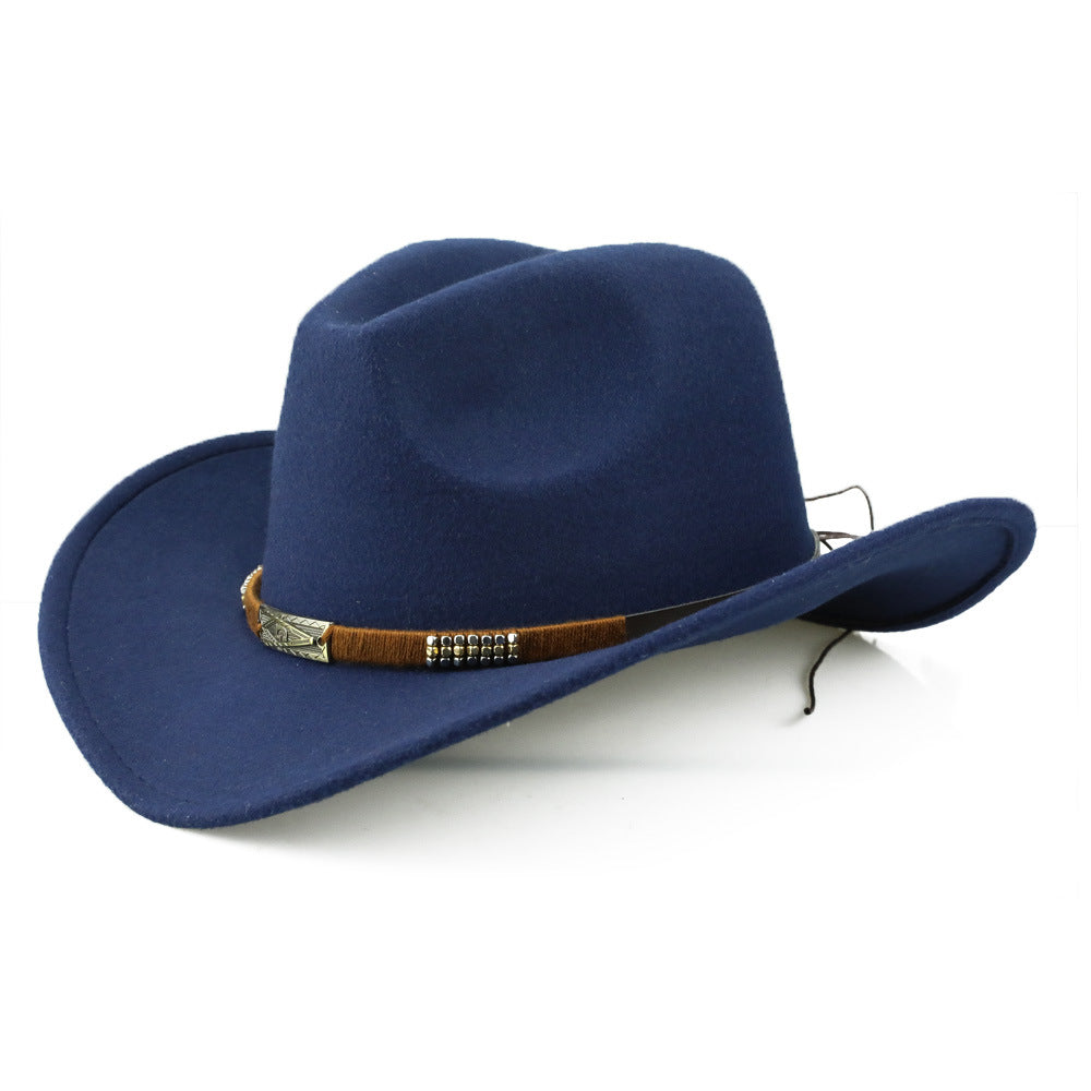 Classic Woolen Felt Cowboy Hat with Minimalist Accent Band