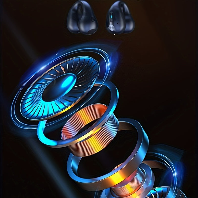 Comfortable True Wireless Sport Earbuds with Clip-On Design, Featuring TWS HIFI Bass, 9D Stereo Sound, And HD Calling Capabilities, Suitable for Android And for iphone Devices, Perfect for Gaming And As a Valentine'S Day Pres