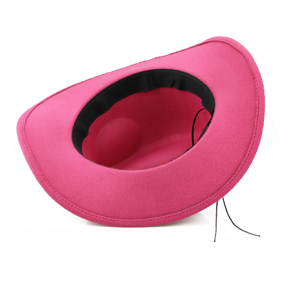 Classic Woolen Felt Cowboy Hat with Minimalist Accent Band