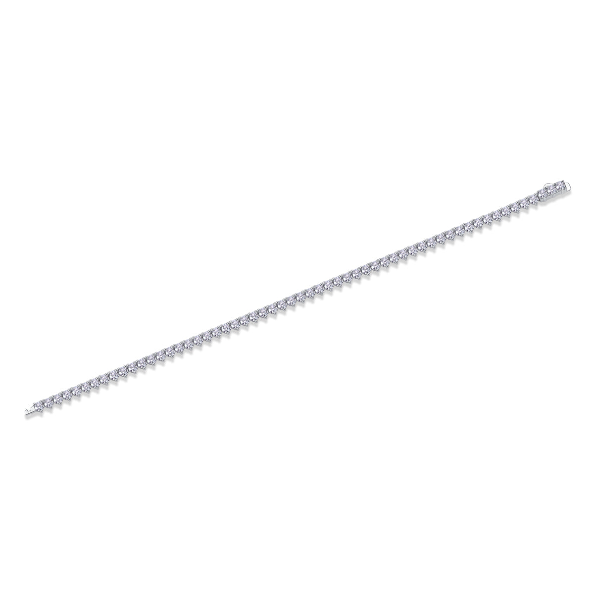 Luxury Radiant Mossan Diamond S925 Silver Tennis Bracelet