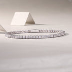Luxury Delicate Mossan Diamond S925 Silver Tennis Bracelet