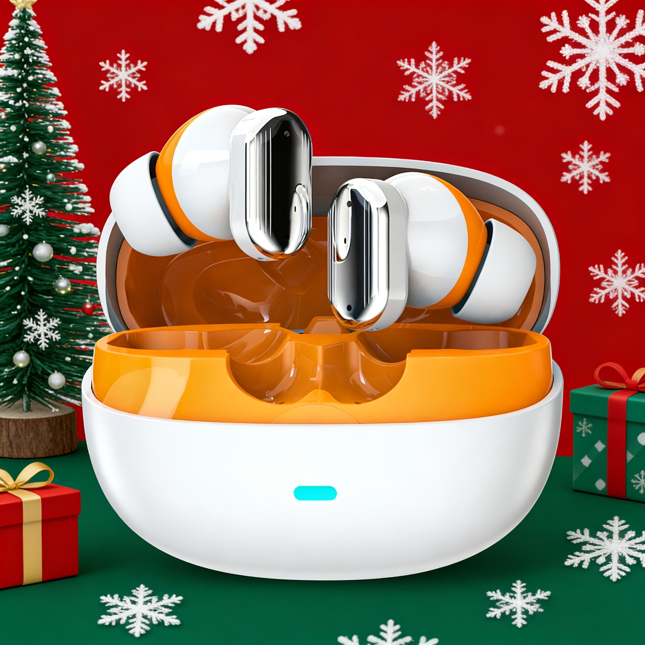 ULMIED New Design True Wireless In-Ear Sports Music Headphones TWS HIFI Bass Stereo Calling Earphones for Android Mobile Gaming Couples Headsets Halloween, Top Choice