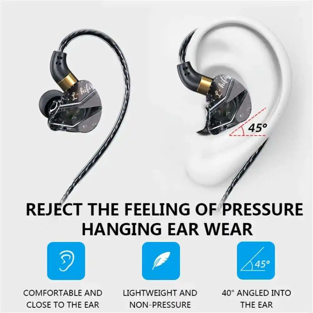 In-Ear Headphones with Volume Control, HiFi Sound Quality Sports Earbuds, Closed-Back Headphones with Condenser Microphone, 3.5mm Cable, Non-Rechargeable, Suitable for Running, Compatible with Mobile Phones., Workout Earbuds,