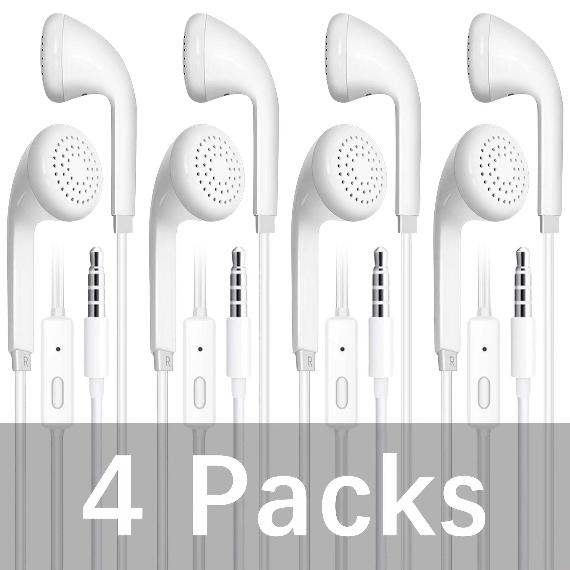 4/8 Pack Wired Earphones 3.5mm Jack Earbuds Audio headphones Electronic Calls & Music Bass Stereo In-Ear Headphones audifonos Headset for iPad/pc, for iPhone, iPad, MP3, Gaming, Live Streaming, Karaoke, Sports, Running, Jump