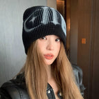 Street Style Letters Print Slouchy Knit Beanie Hat