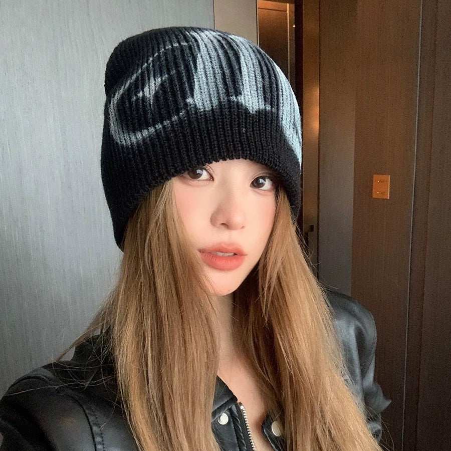 Street Style Letters Print Slouchy Knit Beanie Hat