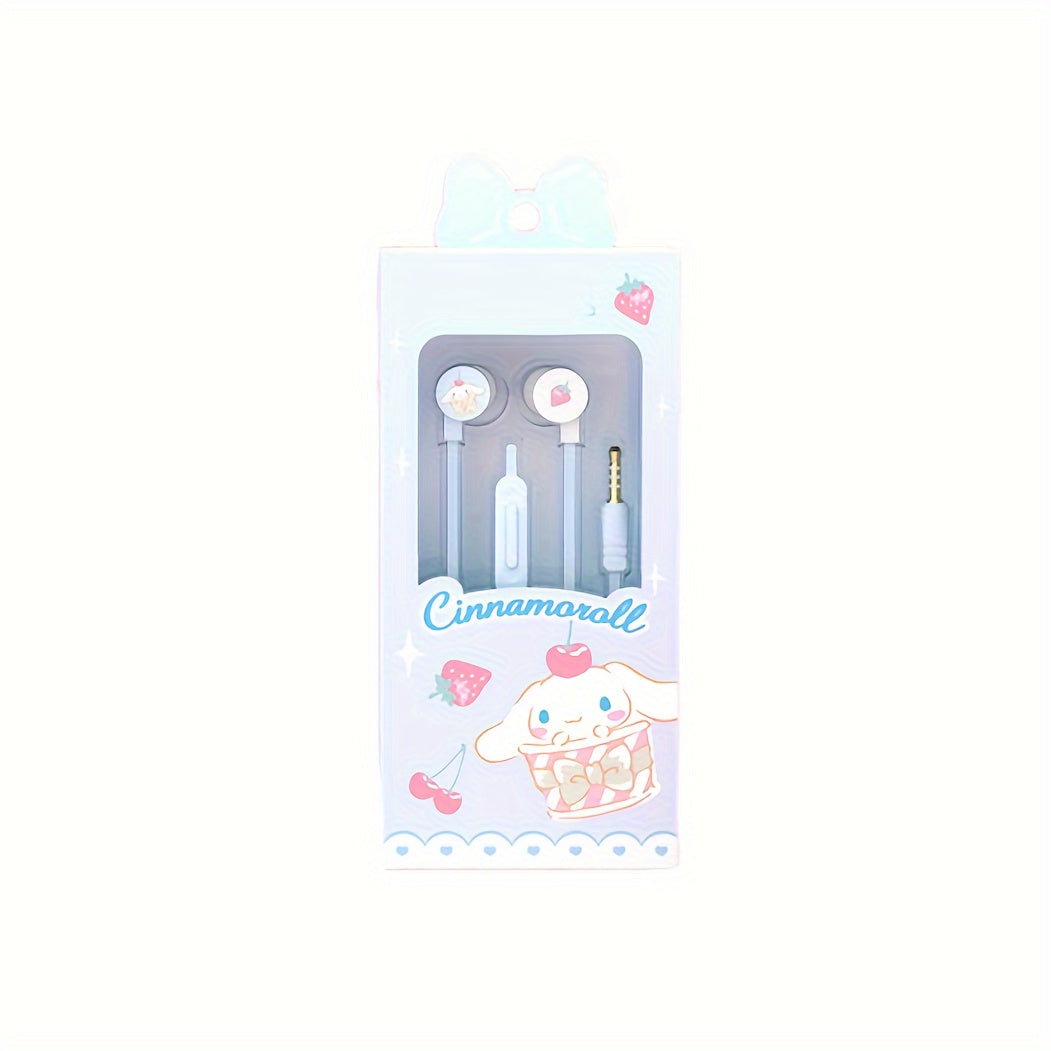 Sanrio Kumomi In-Ear Wired Earphones: Adorable and Comfortable for Kids and Adults Alike - Volume Control, No Battery Included