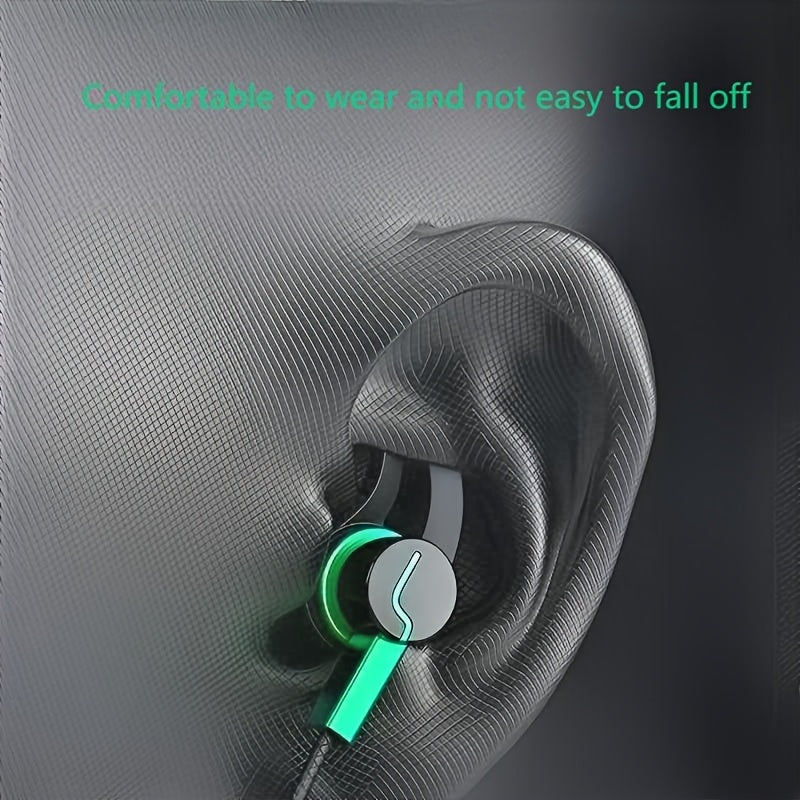In-Ear Wired Headphones, Music Headphones, Gaming Wired Headphones, Low Latency, Inline Control with Microphone, High-Definition Calls, Compatible with 3.5Mm Round Jack And Type-C Flat Port, Suitable for Most Smartphones
