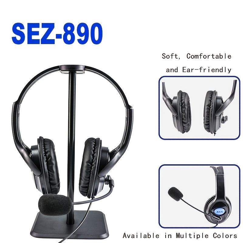 Gaming Headset with Adjustable Headband, Comfortable Ear Cushions for Gaming, Online Courses, and Entertainment