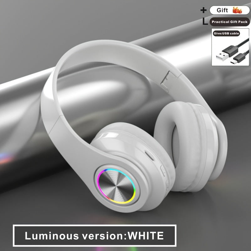 New Wireless Headphones with Stereo Sound And Noise Cancellation/ Long Battery Life/ Gaming Headphones/ Foldable Design, Perfect for Gifts, Trendy Wireless Over-Ear Headphones.