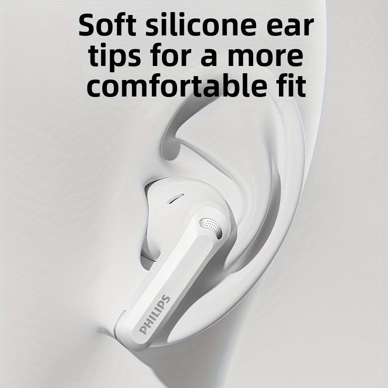 Philips Wireless Headphones with ANC Noise Cancelling, LCD Touch Screen, TWS, 28H Playtime Bluetooth 6.0 Headphones, 13mm Dynamic Driver, AI Call Noise Reduction, Comfort Fit for Sports/Travel, Perfect New Year Gift for Famil