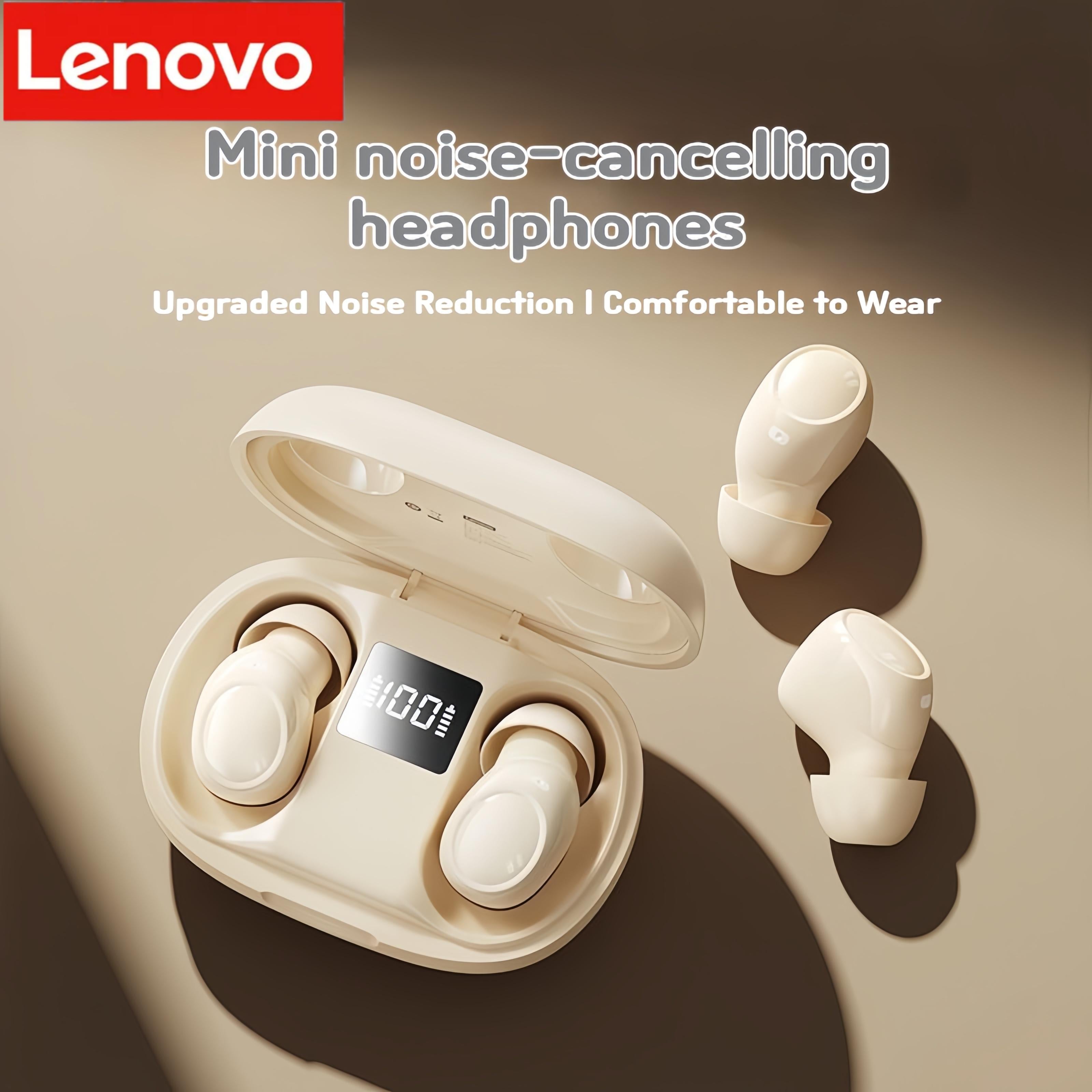 Lenovo EA289 Dot Style Bluetooth Earphones- Wireless Mini In-Ear TWS, ENC Noise Canceling, 28H Long Battery Life, Secure Fit for Sports Running Gym, HD Call/Music, Compatible with iPhone Samsung Android Phone Tablet