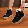 Ins Lace-Up Winter Snow Boots with Warm Fleece Lining