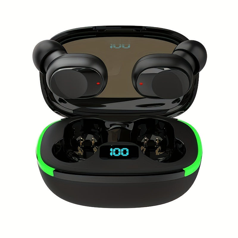 2025 New Y70 Wireless Earbuds, 5.1 High-Speed Transmission System, Wireless Stereo Hi-Fi Master-Grade Sound, Ultra-Long Battery Life, Sports Noise-Canceling Earbuds, Universal for All Phone Models, Lightweight & Comfortable,