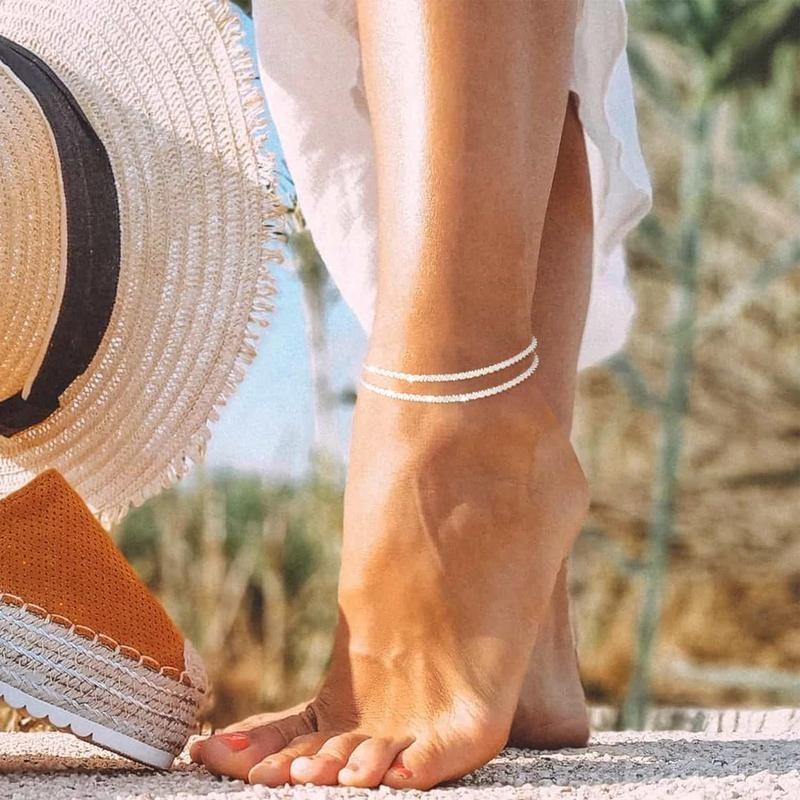 Minimalist Layered Waterproof Chain Anklet