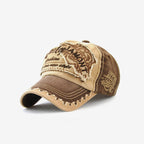 Embroidered Outdoor Leisure Tiger Head Sun Hat