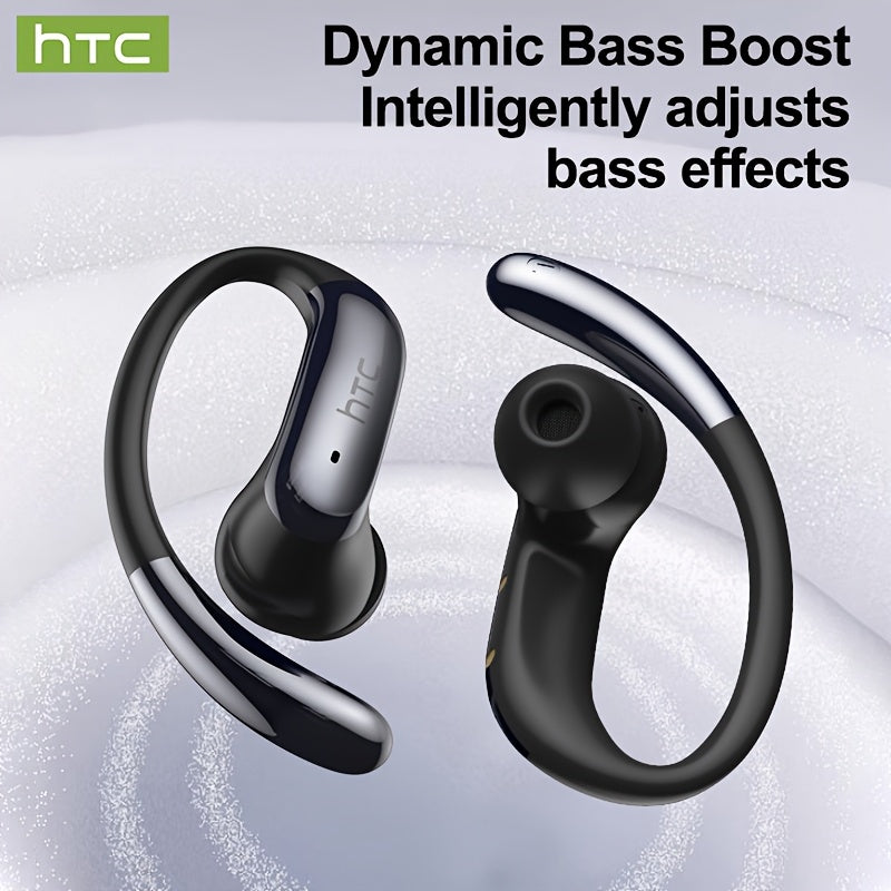 1pc HTC NE63 Wireless Open Headphones 1pc, adopting V6.0 wireless technology, with call latency as low as milliseconds, battery life up to 60 hours, travel headphones, hands-free calls, lightweight design, touch operation, du