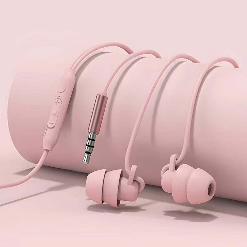 ASMR Noise-Canceling Wired Earphones, In-Ear Noise Reduction, Sound-Isolating In-Ear Style Compatible with Phones, Computers, Gaming, Karaoke, Featuring In-Line Controls with a Microphone, High Sound Quality, Calls, 3.5Mm Jac