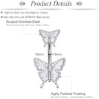 Butterfly Cubic Zirconia Surgical Steel Belly Ring