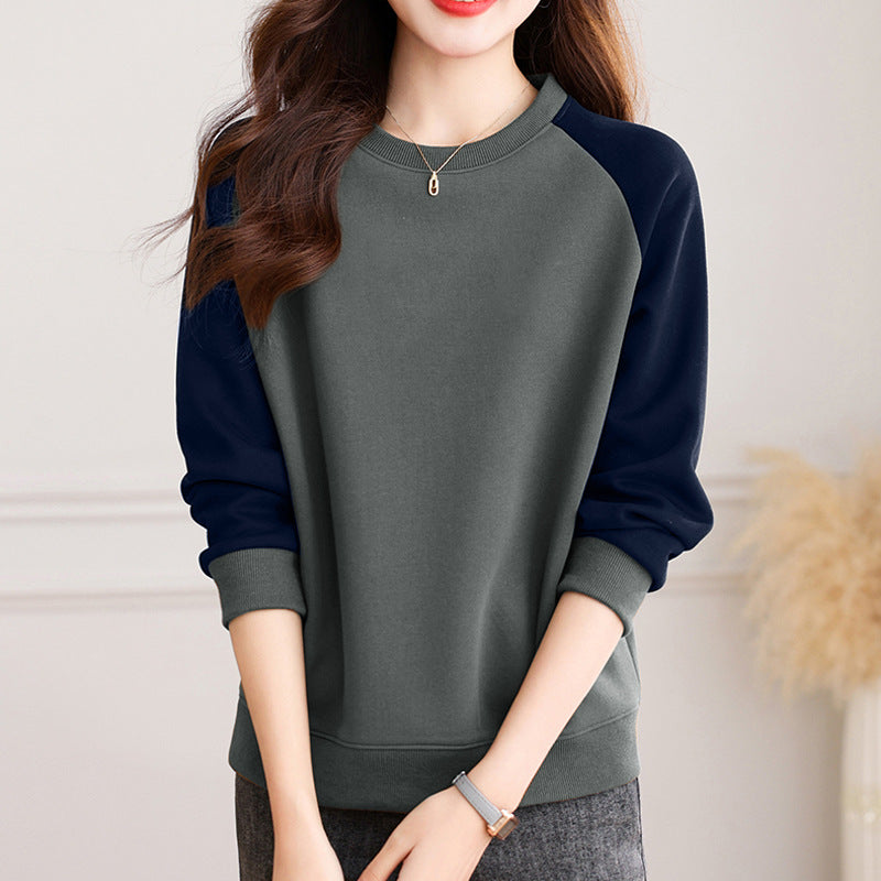 Womens Crew-neck Sweatshirt With Raglan Sleeves Niche