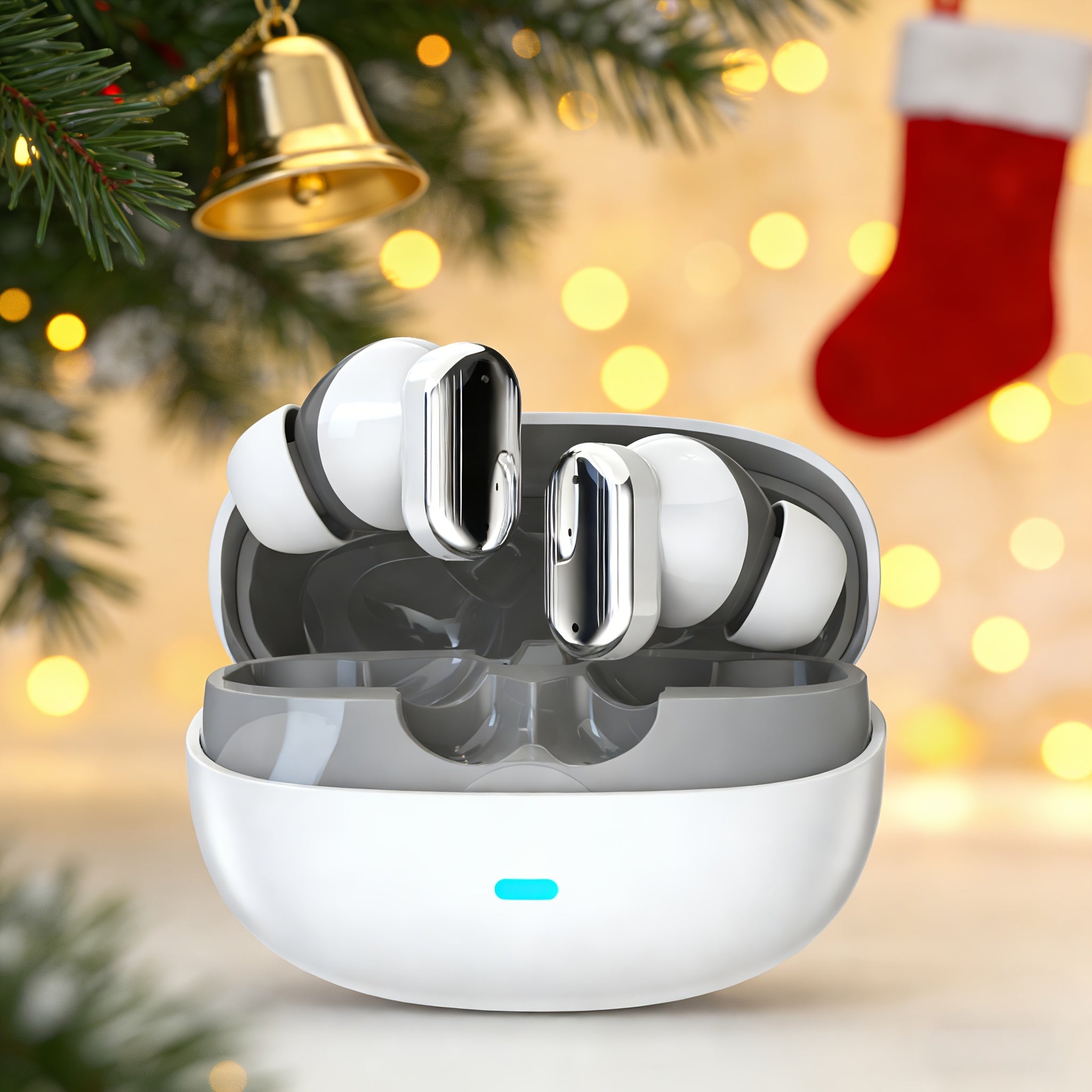 ULMIED New Design True Wireless In-Ear Sports Music Headphones TWS HIFI Bass Stereo Calling Earphones for Android Mobile Gaming Couples Headsets Halloween, Top Choice