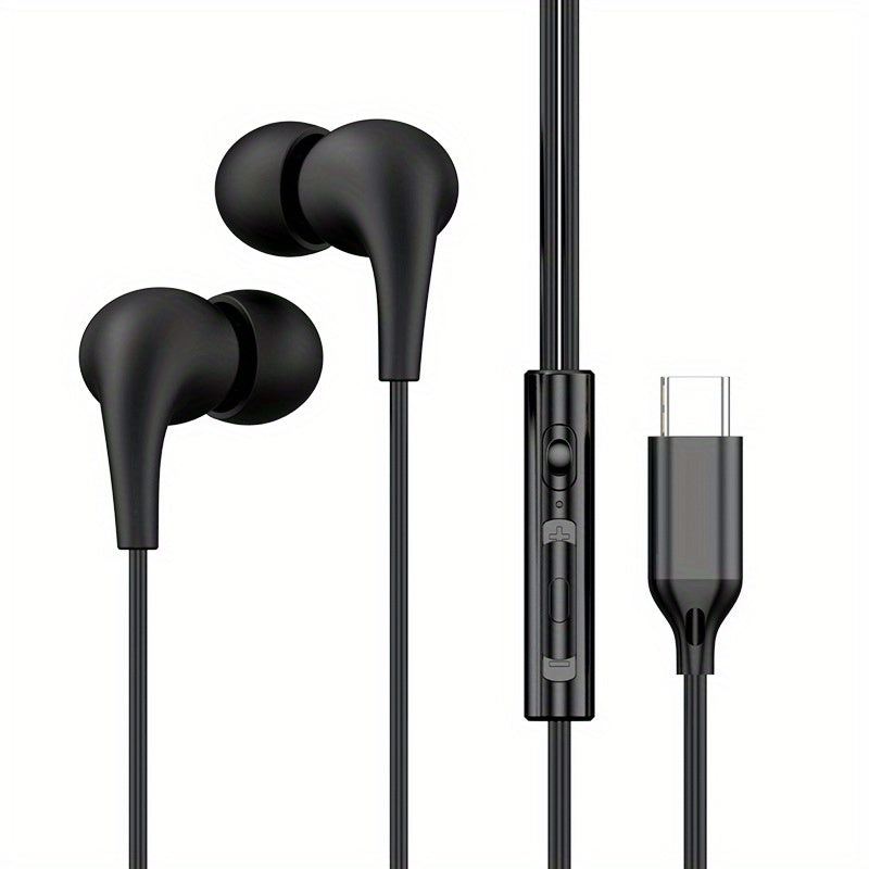 Wired Earbuds with Type-C And 3.5Mm Jack Featuring Hifi Bass, Stereo Sound, Volume Control, And Microphone, Compatible with for galaxy S25, S24, S23 Ultra, And Iphone 16, 15 Pro Max