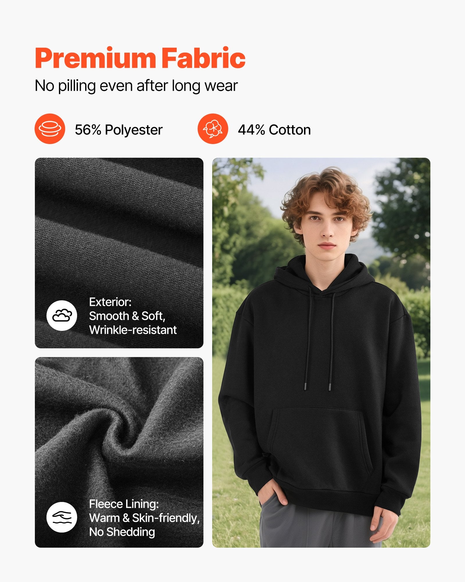 Classic Brushed Fleece Pullover Hoodie