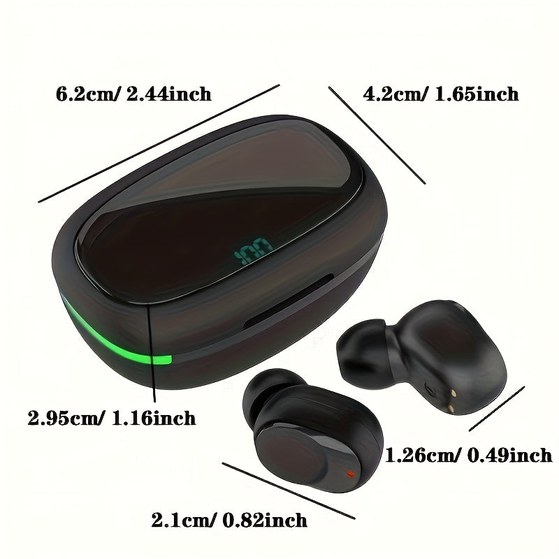 2025 New Y70 Wireless Earbuds, 5.1 High-Speed Transmission System, Wireless Stereo Hi-Fi Master-Grade Sound, Ultra-Long Battery Life, Sports Noise-Canceling Earbuds, Universal for All Phone Models, Lightweight & Comfortable,