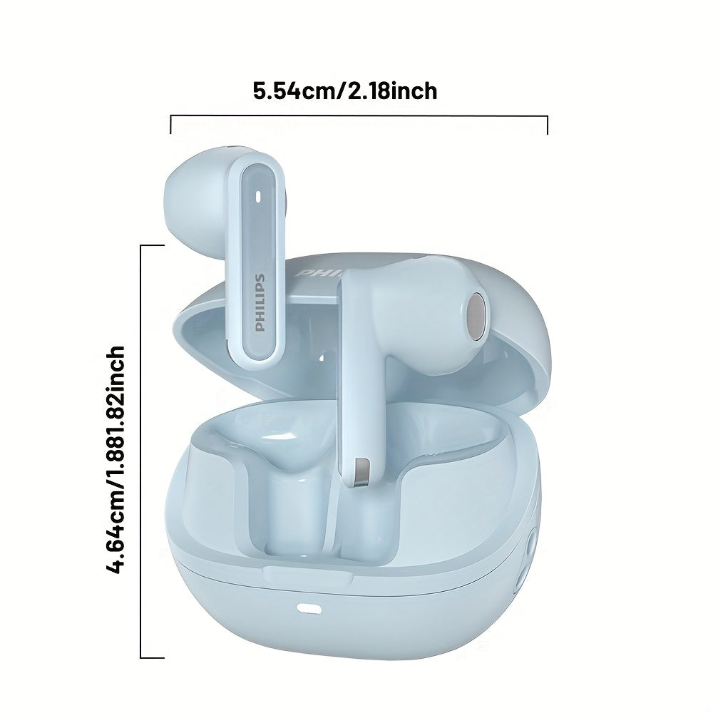 PHILIPS Active Noise Reduction In-Ear Earphones Wireless Earbuds with Charging Case, 24Hour Playtime/Game Modes/Built-in Mic for Gaming, Running TA2220