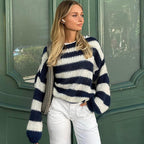 Loose Striped Pullover Knit Sweater