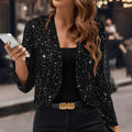 Sequin Open-Front Party Cardigan Jacket
