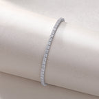 Luxury Delicate Mossan Diamond S925 Silver Tennis Bracelet