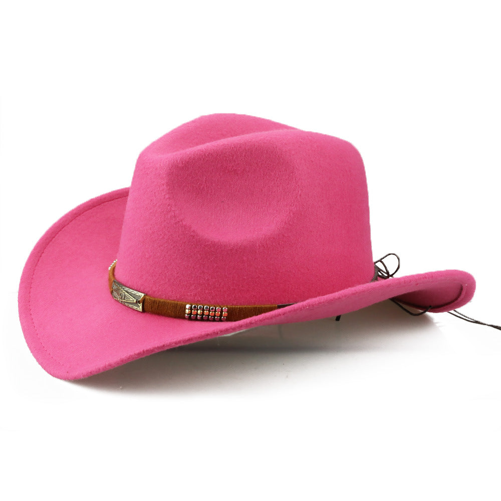 Classic Woolen Felt Cowboy Hat with Minimalist Accent Band
