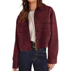 Casual Faux Suede Short Jacket Coat