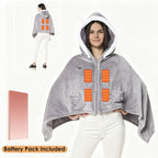 Wearable Heated Throw Blanket with Power Bank