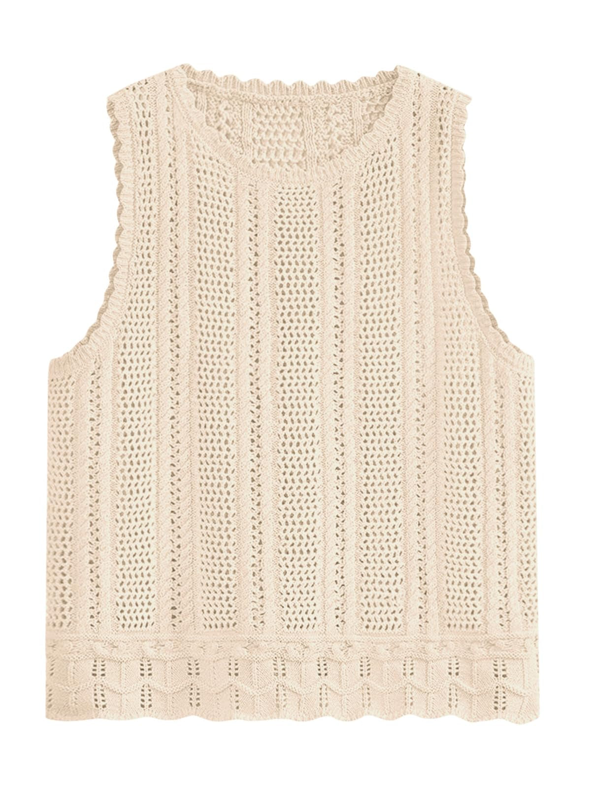 Sleeveless Crochet Knit Tank